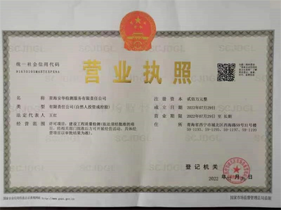 칭하이안화시험서비스유한레고토토